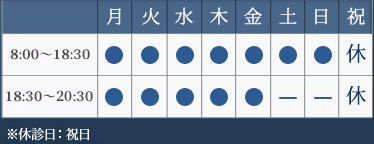 診療スケジュール
