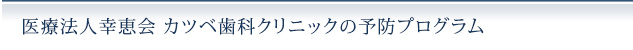 医療法人幸恵会 カツベ歯科クリニックの予防プログラム